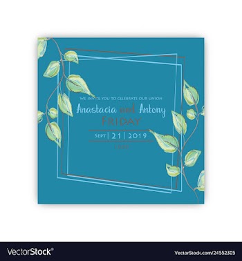 Watercolor wreath frame flowers invitation vector image