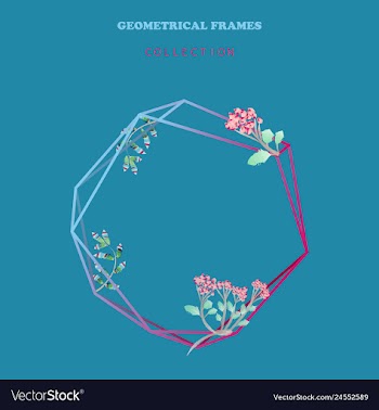 Watercolor wreath frame flowers invitation vector image