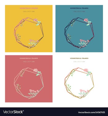 Watercolor wreath frame flowers invitation vector image