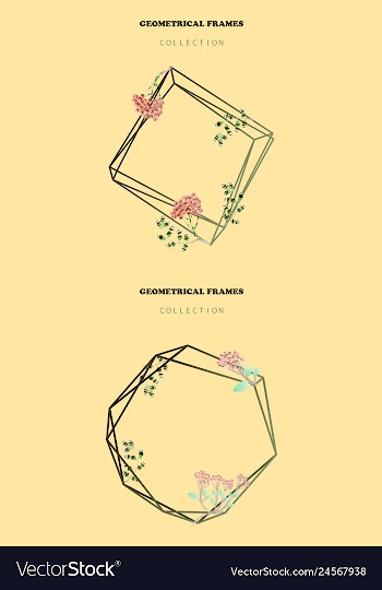 Watercolor wreath frame flowers invitation vector image
