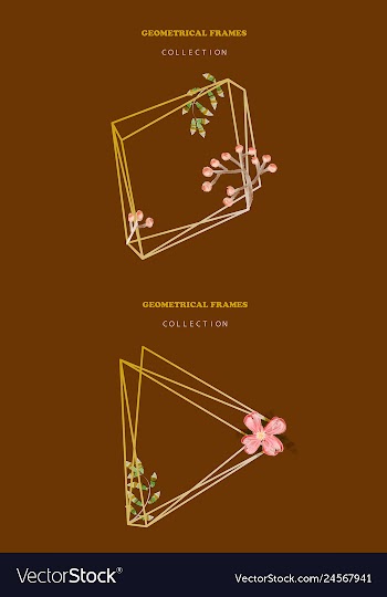 Watercolor wreath frame flowers invitation vector image