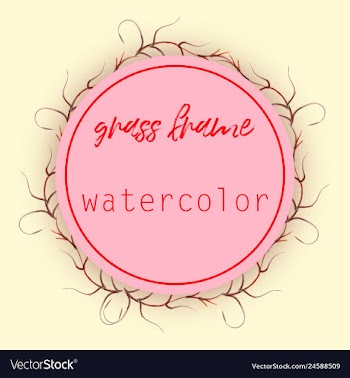 Watercolor wreath frame flowers invitation vector image