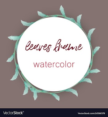 Watercolor wreath frame flowers invitation vector image
