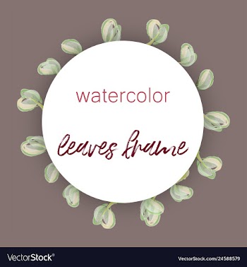 Watercolor wreath frame flowers invitation vector image