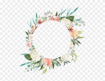 Watercolor Wreath With Flowers Png - Hochsommer-blumenhochzeits-einladung Karte
