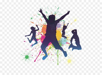Watercolors and dancing people 