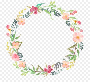 Watercolour Flowers Wreath Clip art - floral 