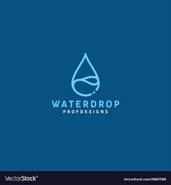Waterdrop line liquid lab modern logo icon vector image
