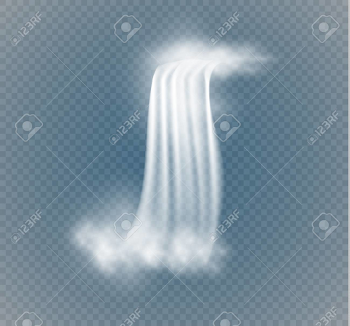 Waterfall, Isolated On Transparent Background.vector Illustration ...