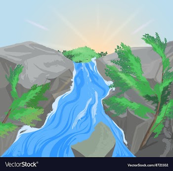 Waterfall vector image