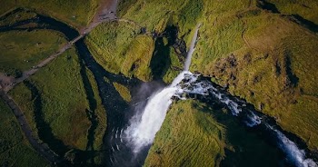 waterfalls aerial photography