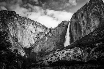 waterfalls and mountain