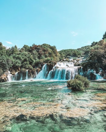 Waterfalls and Trees