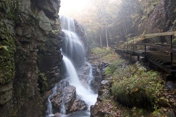 Waterfalls Beside Bridge