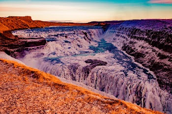 Waterfalls Beside Mountain