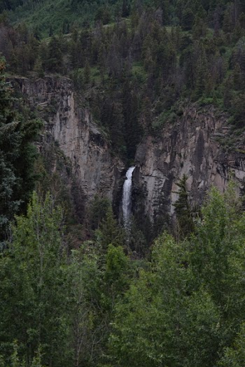 Waterfalls in Middle of Mountain