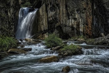 Waterfalls Near Stream