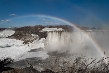 Waterfalls With Rainbow