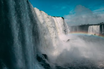 Waterfalls With Rainbow