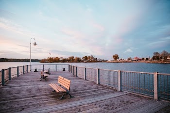 Waterfront Dock With Benches