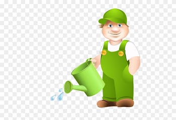 Watering Cans And People - Transparent Watering Can Cartoon Garden Clip Art