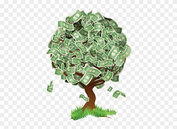 Watering Money Tree Clipart - Money Tree Transparent
