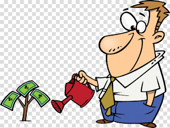 Watering money tree image library stock - RR collections