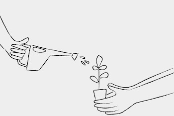 Watering plant doodle environment concept | Free stock illustration | High Resolution graphic