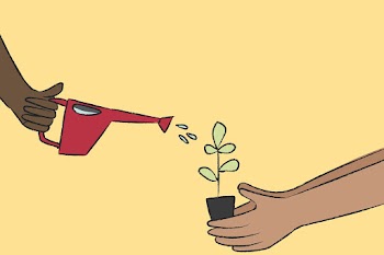 Watering plant doodle vector environment… | Free stock illustration | High Resolution graphic