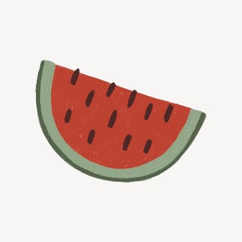 Watermelon fruit, cute food doodle | Free PSD - rawpixel