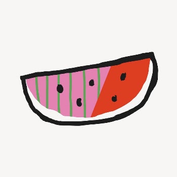 Watermelon fruit doodle sticker, funky | Free Vector Illustration - rawpixel