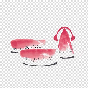Watermelon Ink wash painting Auglis Fruit, Japanese hand-painted fruit transparent background PNG clipart