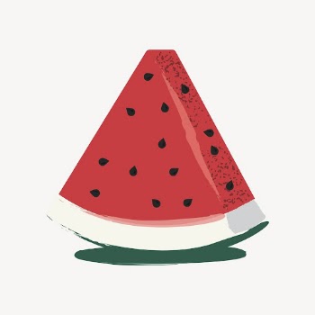 Watermelon slice clipart, fruit illustration | Free Vector - rawpixel