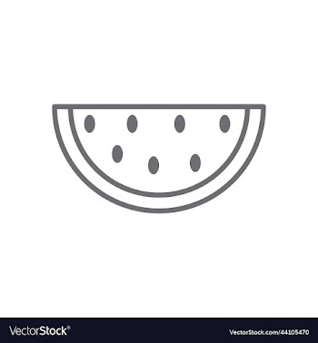 watermelon sliced ripe line icon