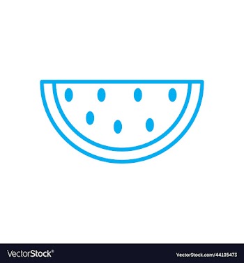watermelon sliced ripe line icon