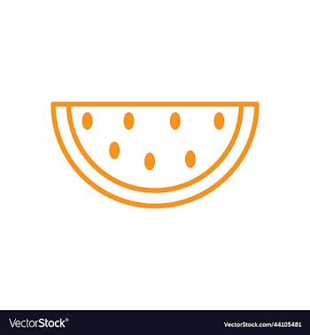 watermelon sliced ripe line icon