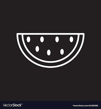 watermelon sliced ripe line icon
