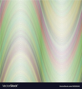 Wave background from thin colorful wavy lines vector image