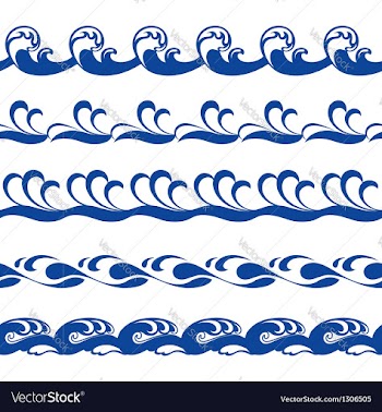  					Wave borders vector&nbsp;image														