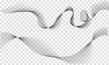 Wave Brushes, black and white abstract painting transparent background PNG clipart