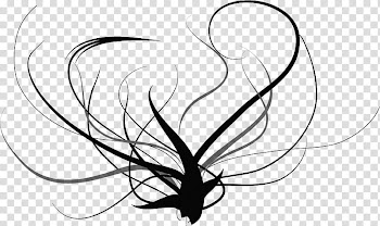 Wave Brushes, black and white abstract painting transparent background PNG clipart