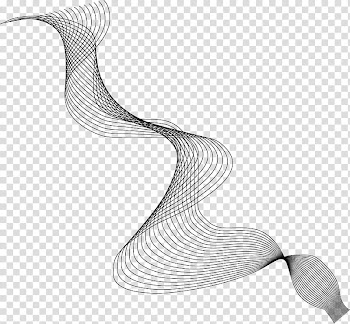 Wave Brushes, black and white abstract painting transparent background PNG clipart