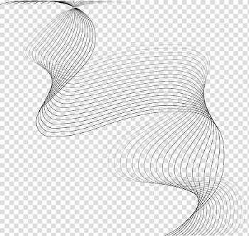 Wave Brushes, black and white abstract painting transparent background PNG clipart