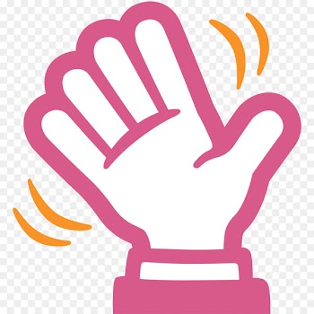 Wave Emoji Hand SMS Clip art - Goodbye hand 