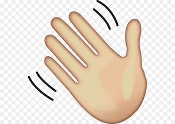 Wave Emoji Hand-waving Sign - Hand Emoji PNG Photo 