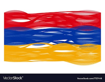 Wave line flag of Armenia vector image