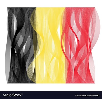 Wave line flag of Belgium vector image