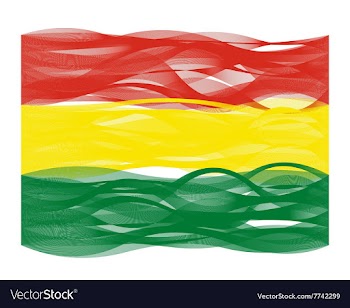Wave line flag of Bolivia vector image