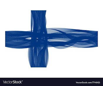 Wave line flag of Finland vector image