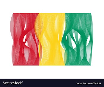 Wave line flag of Guinea vector image